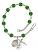 Our Lady of Guadalupe Engravable Rosary Bracelet with Emerald Beads