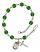 Saint Lillian Engravable Rosary Bracelet with Emerald Beads