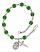 Saint John Paul II Rosary Bracelet with Emerald Beads