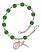 Saint Arnold Janssen Engravable Rosary Bracelet with Emerald Beads