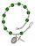 Saint Catherine of Sweden Engravable Rosary Bracelet with Emerald Beads