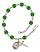 Saint Rafka Engravable Rosary Bracelet with Emerald Beads