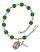 Our Lady of Kibeho Engravable Rosary Bracelet with Emerald Beads