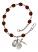 Saint Benedict Rosary Bracelet with Garnet Beads