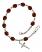 Miraculous Engravable Rosary Bracelet with Garnet Beads