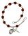 Our Lady of Knock Engravable Rosary Bracelet with Garnet Beads