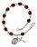 Saint Alice Engravable Rosary Bracelet with Garnet Beads