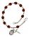 Saint Isaiah Engravable Rosary Bracelet with Garnet Beads