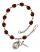 Our Lady of Tears Engravable Rosary Bracelet with Garnet Beads