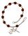 Saint Regis Engravable Rosary Bracelet with Garnet Beads