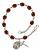 Our Lady of Kibeho Engravable Rosary Bracelet with Garnet Beads