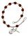 Saint Lucy Engravable Rosary Bracelet with Garnet Beads