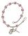 Saint Agatha Engravable Rosary Bracelet with Lite Amethyst Beads