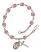 Saint Augustine Engravable Rosary Bracelet with Lite Amethyst Beads