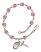 Saint Boniface Engravable Rosary Bracelet with Lite Amethyst Beads