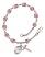 Saint Benjamin Engravable Rosary Bracelet with Lite Amethyst Beads