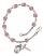 Saint Katharine Drexel Engravable Rosary Bracelet with Lite Amethyst Beads