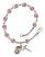 Saint Charles Borromeo Engravable Rosary Bracelet with Lite Amethyst Beads