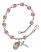 Saint Christopher Engravable Rosary Bracelet with Lite Amethyst Beads