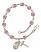 Saint Daniel Engravable Rosary Bracelet with Lite Amethyst Beads