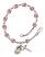 Saint Clare of Assisi Engravable Rosary Bracelet with Lite Amethyst Beads