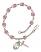 Saint Elmo Engravable Rosary Bracelet with Lite Amethyst Beads