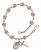 Saint Genevieve Engravable Rosary Bracelet with Lite Amethyst Beads