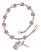 Saint Gerard Majella Engravable Rosary Bracelet with Lite Amethyst Beads