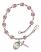 Saint Helen Engravable Rosary Bracelet with Lite Amethyst Beads