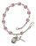 Saint Hubert of Liege Engravable Rosary Bracelet with Lite Amethyst Beads