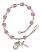 Saint Isidore of Seville Engravable Rosary Bracelet with Lite Amethyst Beads