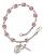 Saint Joan of Arc Engravable Rosary Bracelet with Lite Amethyst Beads