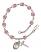 Saint John the Baptist Engravable Rosary Bracelet with Lite Amethyst Beads