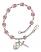 Saint Joshua Engravable Rosary Bracelet with Lite Amethyst Beads