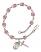 Saint Paul the Apostle Engravable Rosary Bracelet with Lite Amethyst Beads