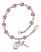 Saint Rita of Cascia Engravable Rosary Bracelet with Lite Amethyst Beads