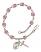 Saint Sarah Engravable Rosary Bracelet with Lite Amethyst Beads