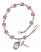 Saint Teresa of Avila Engravable Rosary Bracelet with Lite Amethyst Beads