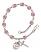 Saint Christopher and Dance Rosary Bracelet with Lite Amethyst Beads