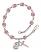 Saint Sebastian and Soccer Rosary Bracelet with Lite Amethyst Beads