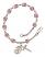 Saint Sebastian and Track & Field Rosary Bracelet with Lite Amethyst Beads