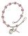 Saint Sebastian and Volleyball Rosary Bracelet with Lite Amethyst Beads