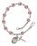 Our Lady of Fatima Engravable Rosary Bracelet with Lite Amethyst Beads