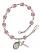 Saint Maria Goretti Engravable Rosary Bracelet with Lite Amethyst Beads