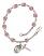 Saint Maurus Engravable Rosary Bracelet with Lite Amethyst Beads