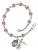 Our Lady of Mount Carmel Rosary Bracelet with Lite Amethyst Beads