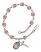 Saint Isaiah Engravable Rosary Bracelet with Lite Amethyst Beads