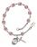 Saint Perpetua Engravable Rosary Bracelet with Lite Amethyst Beads