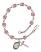 Saint Basil the Great Engravable Rosary Bracelet with Lite Amethyst Beads