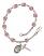 Saint Gabriel Possenti Engravable Rosary Bracelet with Lite Amethyst Beads